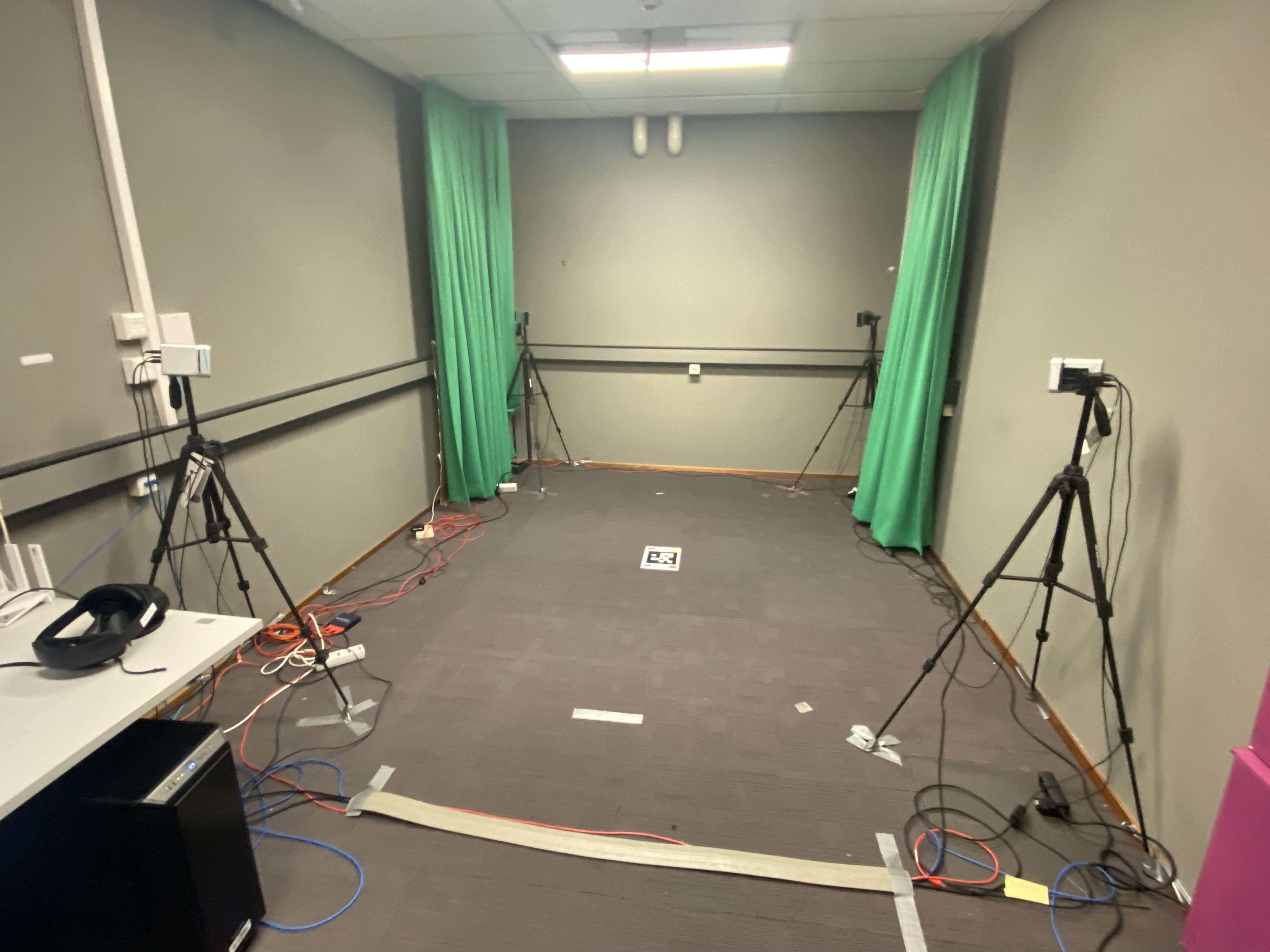 Physical setup of four cameras